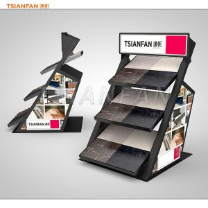 Desktop marble stone display stand granite slab storage