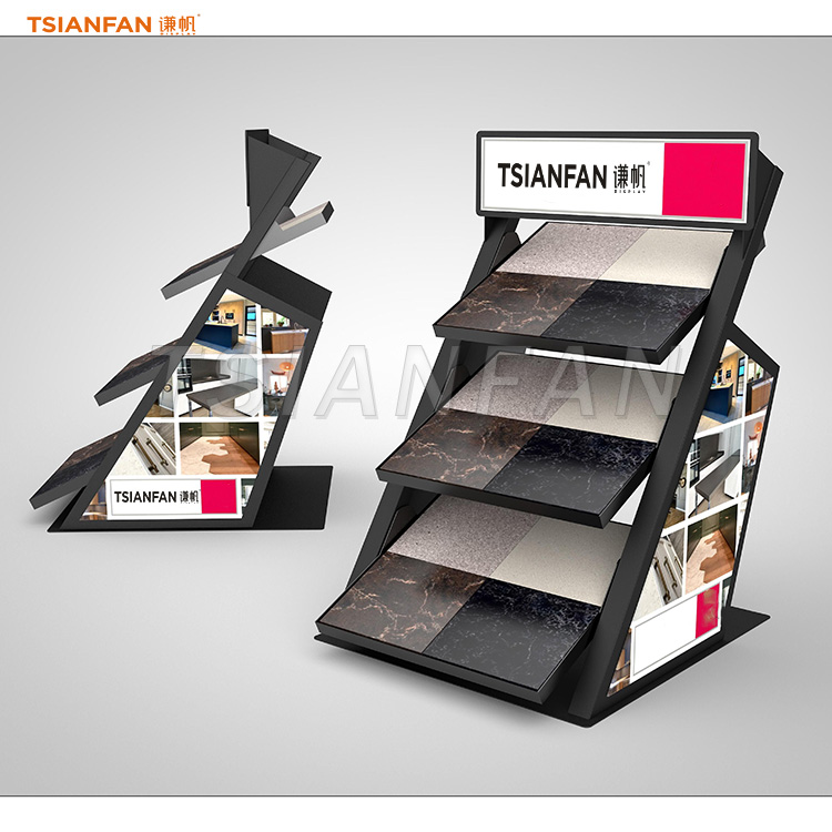 Desktop marble stone display stand granite slab storage
