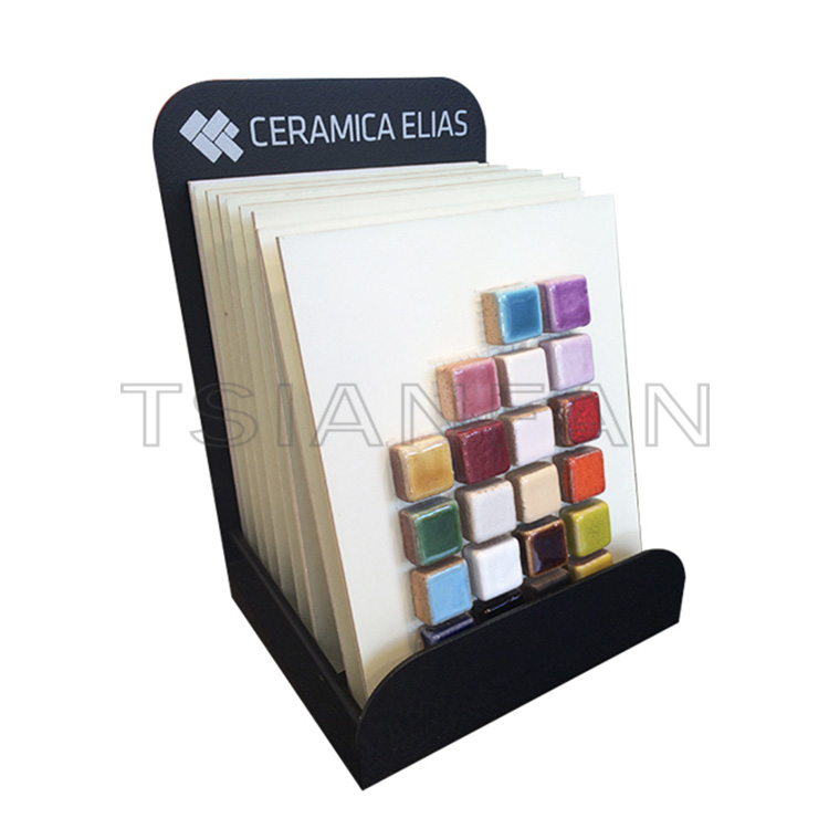 Exhibition hall custom mosaic sample countertop display rack-MT919