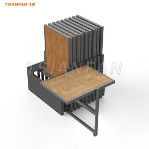 Exhibition Hall Customized 360° Rotating Display Wooden Board Rack-wo601