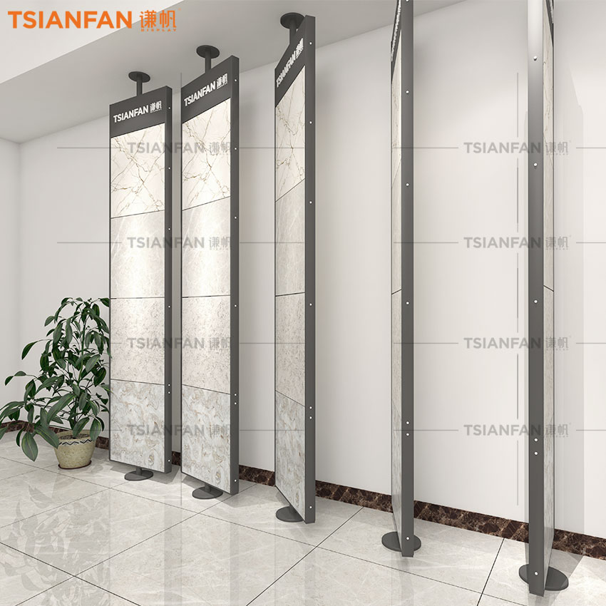 Exhibition hall Granite Quartz stone Plank rotating display rack swivel - Image 2