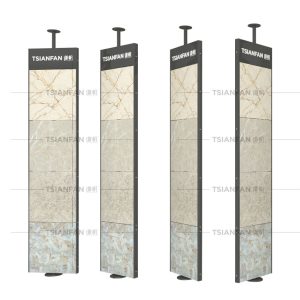 Exhibition hall Granite Quartz stone Plank rotating display rack swivel