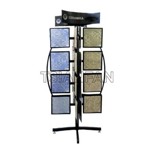 Rotatable Exhibition hall rotating mosaic tile display rack Outdoor Garden Stone Display mz2071