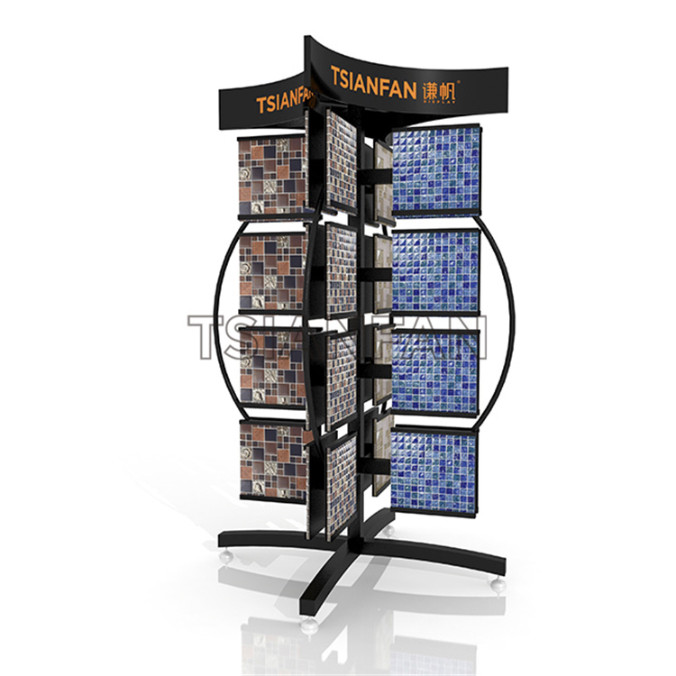 Rotatable Exhibition hall rotating mosaic tile display rack Outdoor Garden Stone Display mz2071 - Image 2
