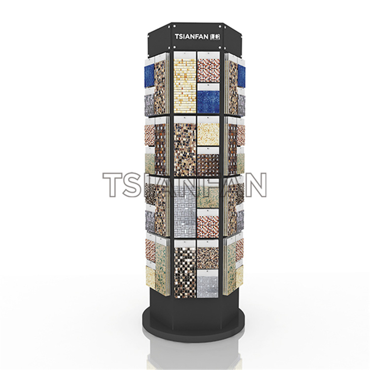 Exhibition hall rotating mosaic tile metal display stand mz2068