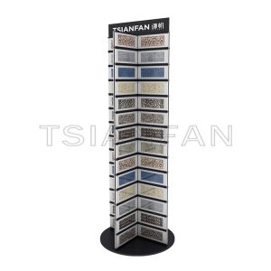 Exhibition hall spin mosaic metal display stand tower Outdoor Garden Stone Display mz2014