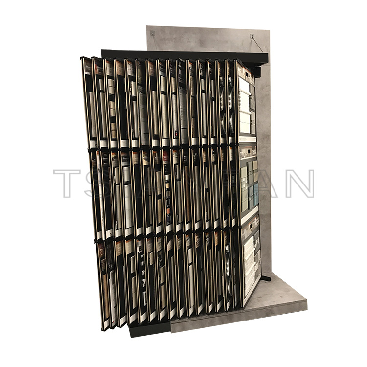 Factory custom flip mosaic metal sample display rack economical-MF015