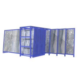 Factory custom metal frame tile marble large slab rack push pull display rack- SD036
