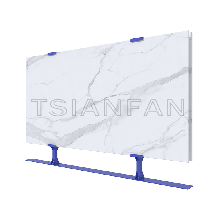 Factory custom metal large slab rack tile marble panel display rack SD102 - Image 5