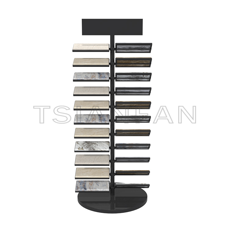 Factory Custom Stone Tile artificial Stone sample Rotating Display Stand SRL010