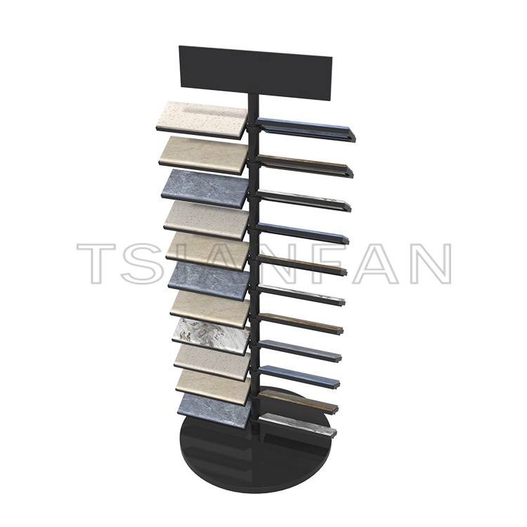 Factory Custom Stone Tile artificial Stone sample Rotating Display Stand SRL010 - Image 3