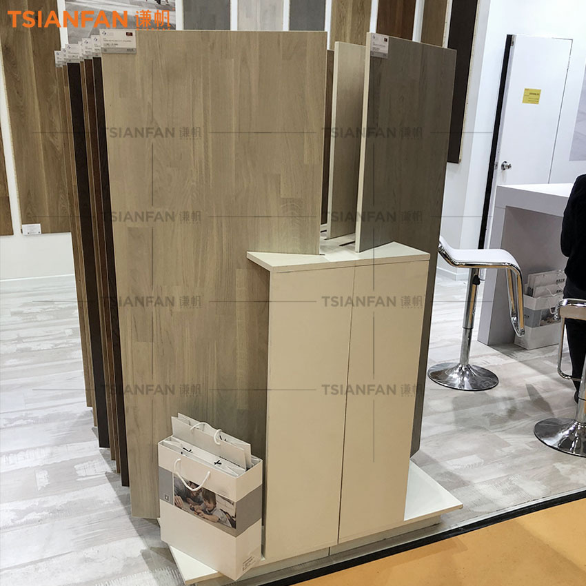 Factory Customize Solid Wood floor page turning display rack for wood flooring rack - Image 3