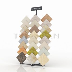 Factory Customize stone show metal shelf Tile Granite Floor stand SRL113