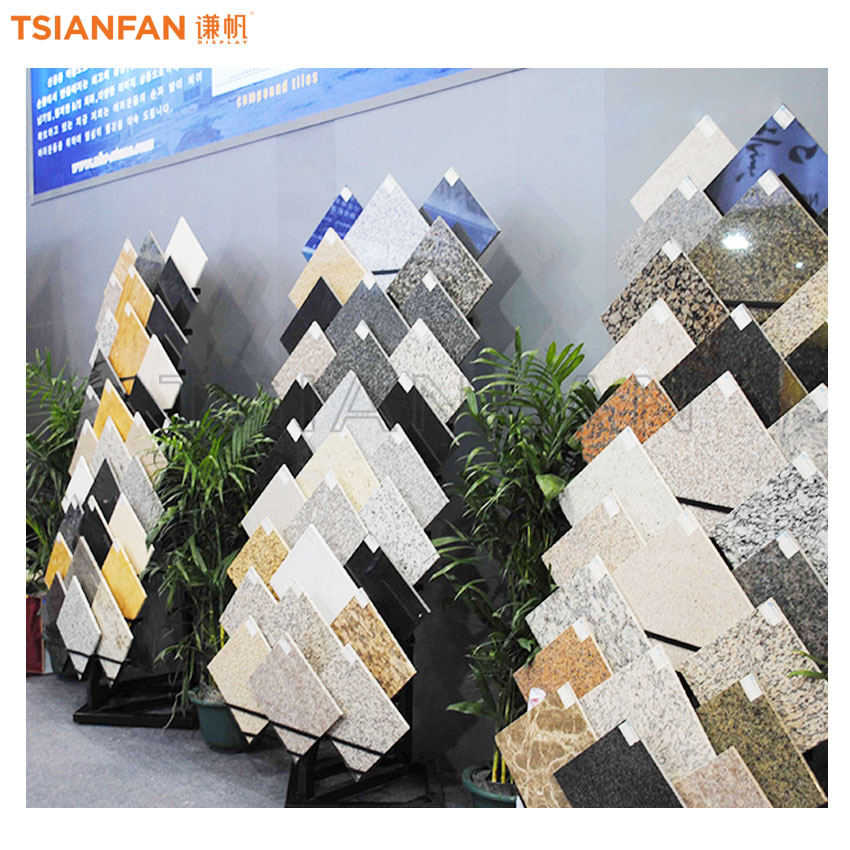 Factory Customize stone show metal shelf Tile Granite Floor stand SRL113 - Image 2