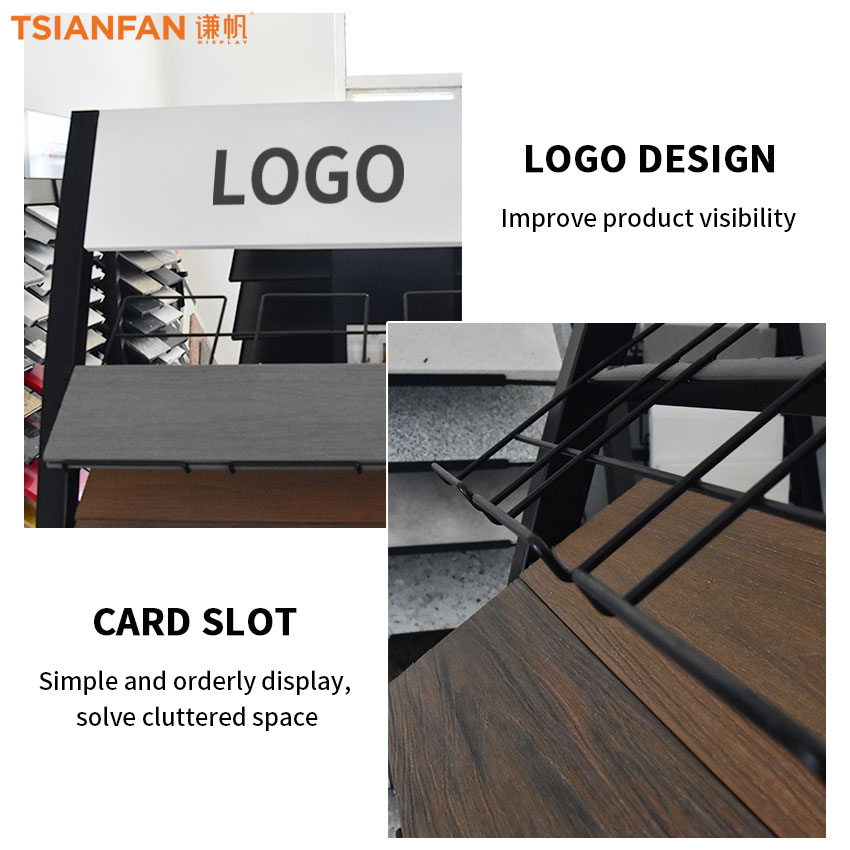 Factory Customize Tile Ceramic Granite Marble Wood floor standing Display rack - Image 5