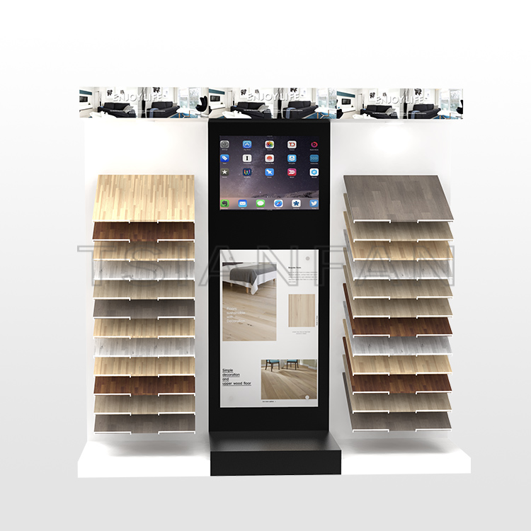 Factory Customized Flooring Displays hardwood floor display shelf media combination customize-WZ7012 - Image 2