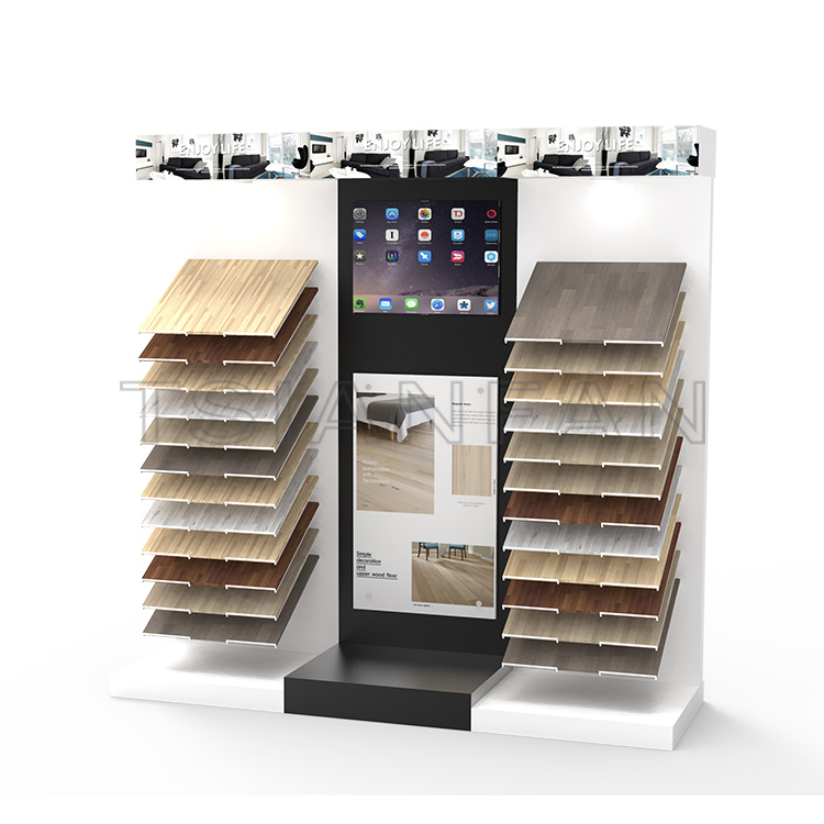 Factory Customized Flooring Displays hardwood floor display shelf media combination customize-WZ7012 - Image 3