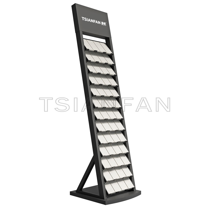 Factory Customized granite tile sample floor stands showing display stand Rack LD023-1