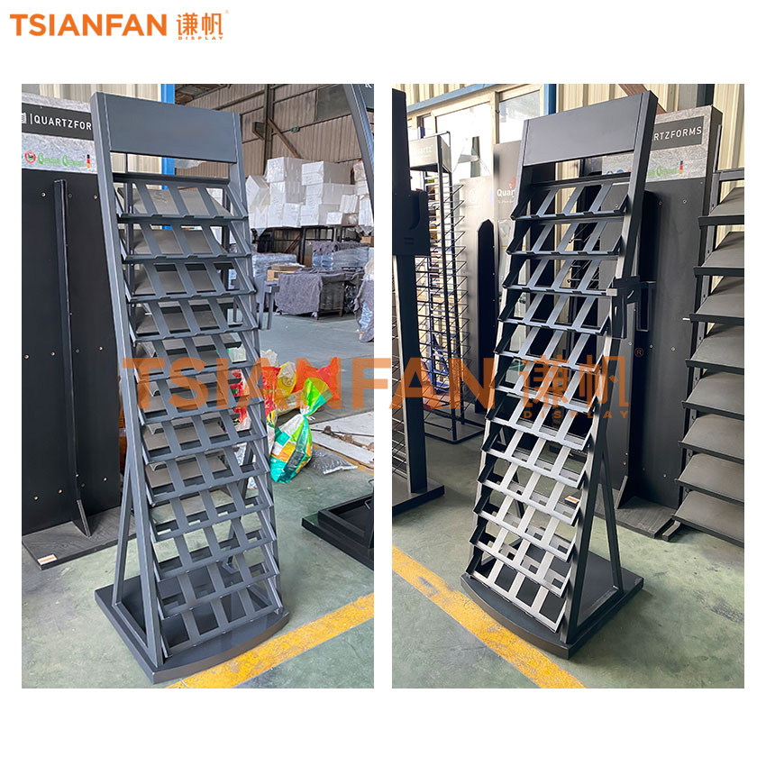 Factory Customized granite tile sample floor stands showing display stand Rack LD023-1 - Image 3