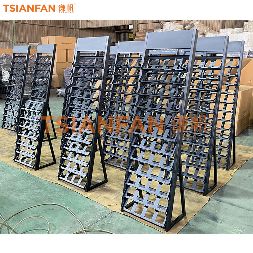 Factory Customized granite tile sample floor stands showing display stand Rack LD023-1 - Image 2