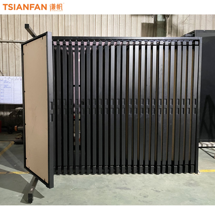 Factory Rotatable Granite Marble Sample Sliding push pull display Stand TL009-1 - Image 2