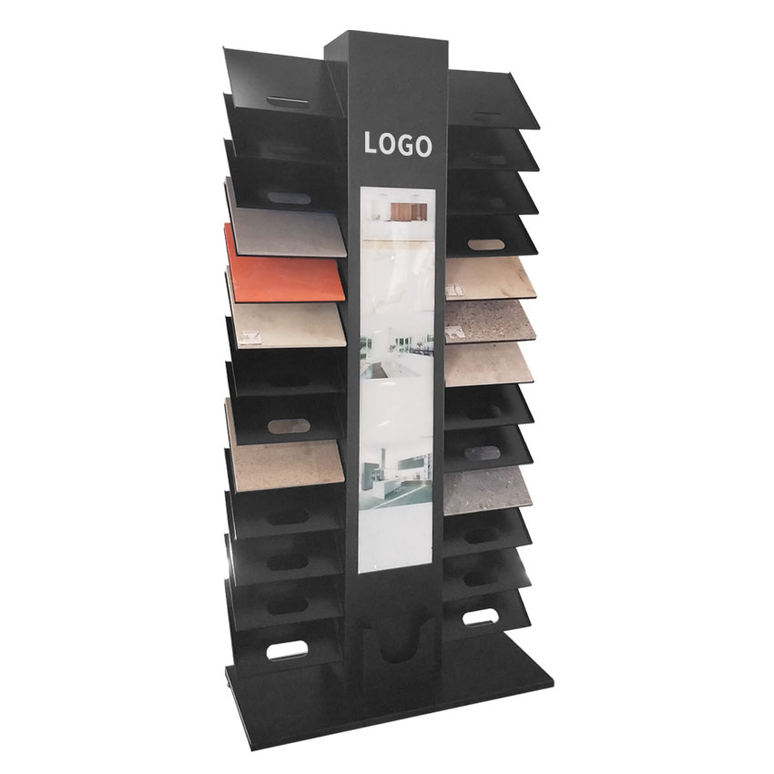 Factory Show Waterfall Sample tile Marble Quartz Display Rack SR088