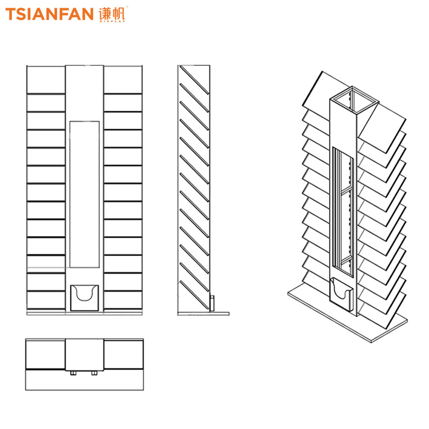 Factory Show Waterfall Sample tile Marble Quartz Display Rack SR088 - Image 3