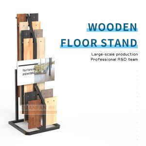 Factory wholesale solid wood floor display metal frame Hardwood floor landing rack WL6025
