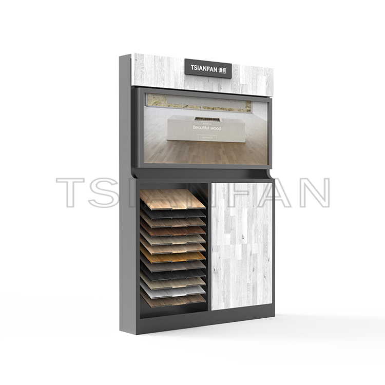 Factory Wholesale wood slab combination rack hardwood floor display shelf customize services-WZ7011 - Image 3