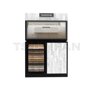 Factory Wholesale wood slab combination rack hardwood floor display shelf customize services-WZ7011