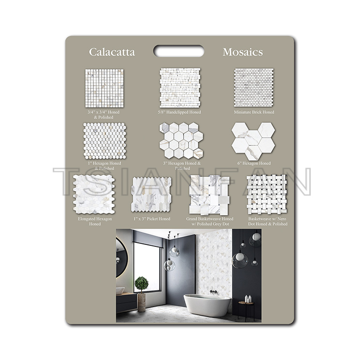 Factory Wholesaler New style MDF Mosaic tile sample board displays PF005-18