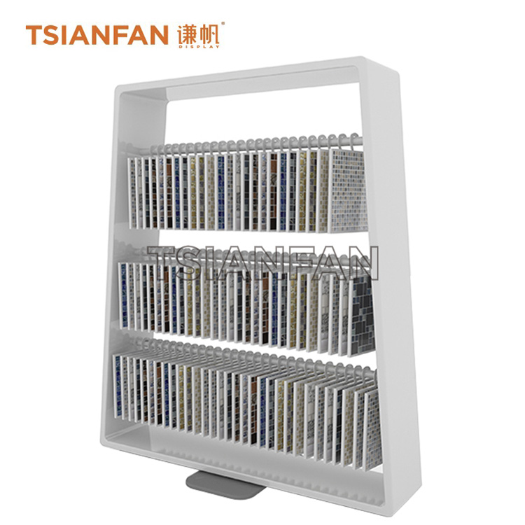 Fashion custom mosaic hanging display rack trapezoidal display cabinet-ML044 - Image 2