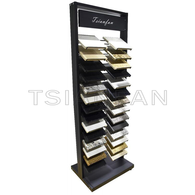 Floor Display Stand Artificial Stone Display Stand Quartz Stone Showroom Design-SRL123