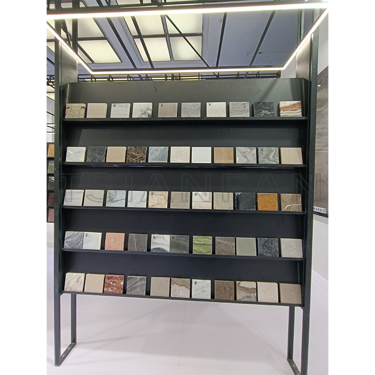 Floor-to-ceiling showroom exhibit display stand custom design tile display - Image 2