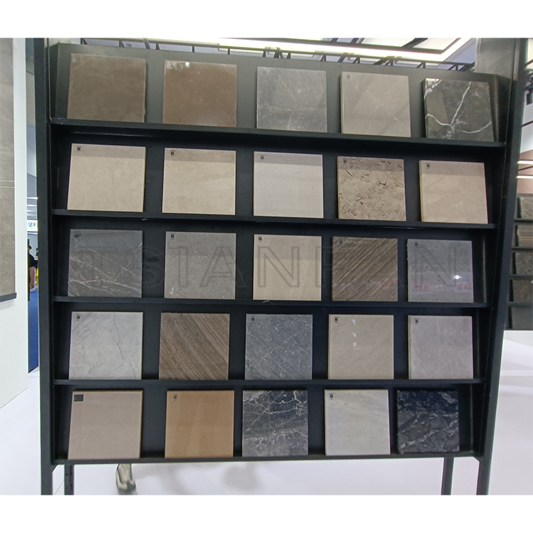 Floor-to-ceiling showroom exhibit display stand custom design tile display - Image 3