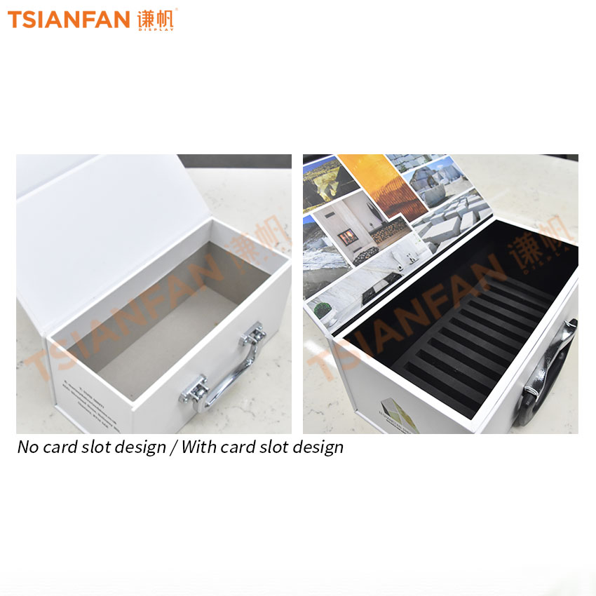 Folding paper packaging show case tile mosaic granite stone displays box - Image 4