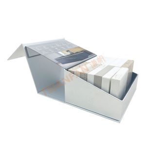Folding paper packaging show case tile mosaic granite stone displays box