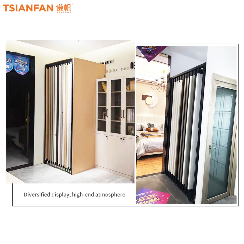 Frameless style door display cabinet metal push-pull cabinet - Image 3