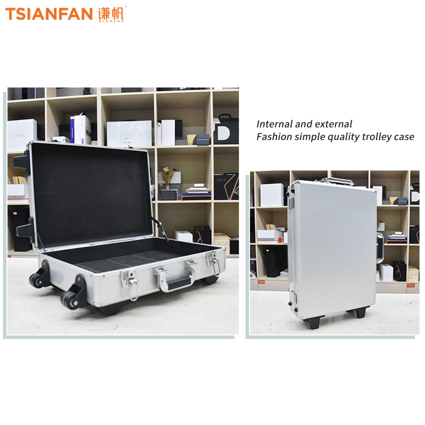 Granite Marble Quartz PackagingTile Display Suitcase Case Factory Stone Sample Box With Wheel Latch On The Flap - Image 4