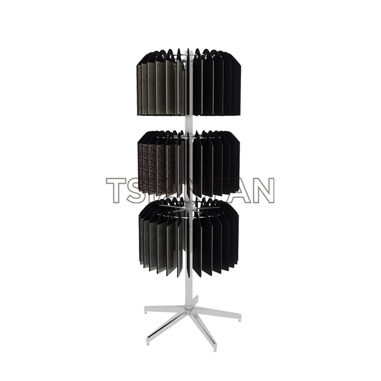 Hanging rotating mosaic tile floor display rack-MZ2066