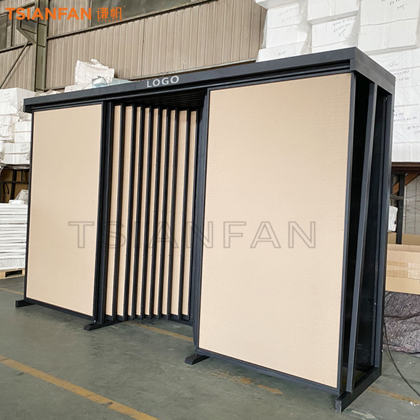 Hanging Sliding Tile Wood Granite Marble Sample Push Pull Display Stand TL005-4 - Image 3