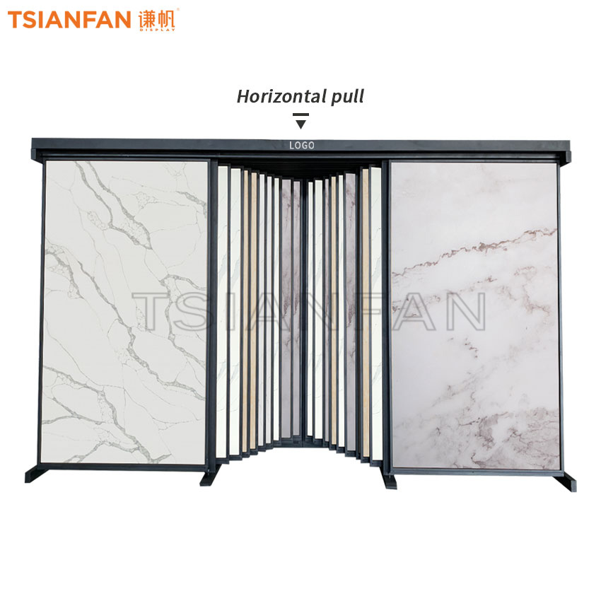 Hanging Sliding Tile Wood Granite Marble Sample Push Pull Display Stand TL005-4 - Image 4