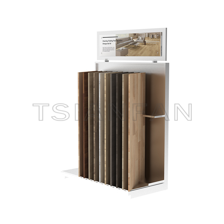 Hardwood floor Hand Panel Slot display wood flooring display Stand-WE2037 - Image 4