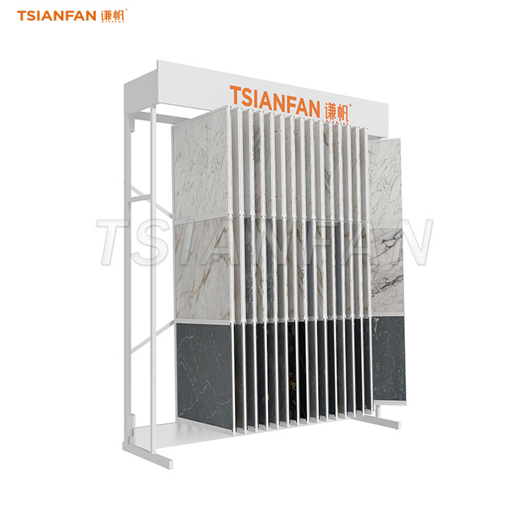 Heavy-Duty Branded Page-Turning Tile Sample Display Rack-CF095 - Image 3