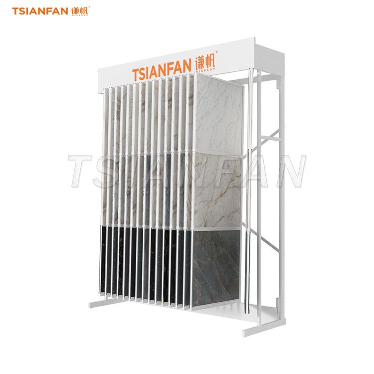 Heavy-Duty Branded Page-Turning Tile Sample Display Rack-CF095 - Image 2
