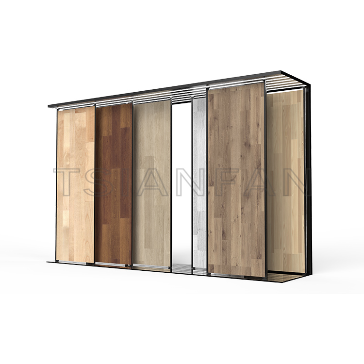 High quality Customize push-pull rack planks hard wood floor display stand-WT4006 - Image 2