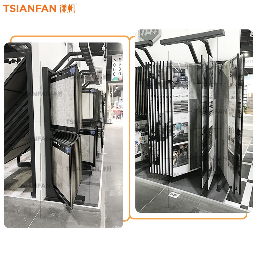 High Quality Marble Granite Quartz Tile Sample Stone page turning Display Racks - Image 2