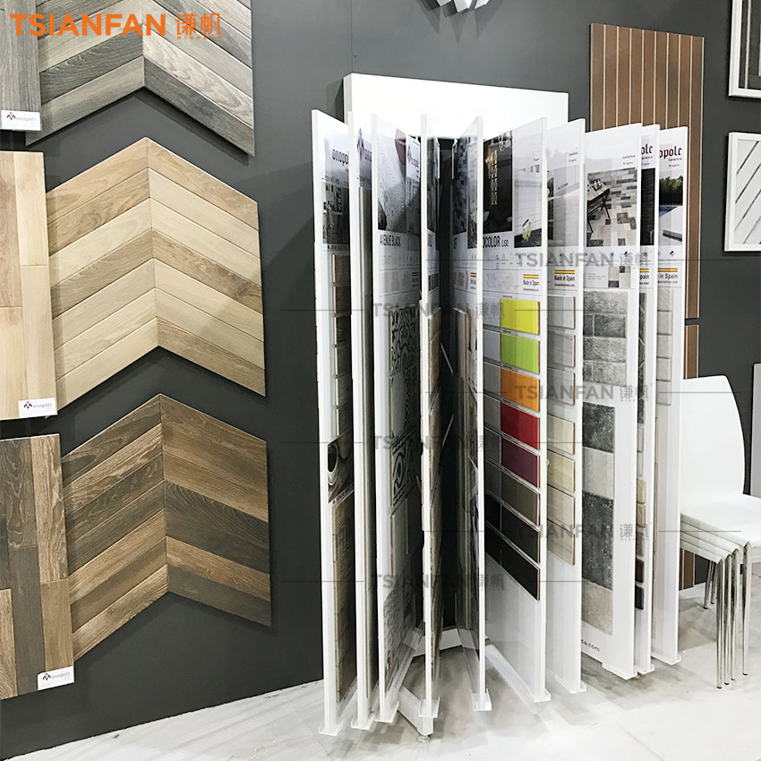 High Quality Marble Granite Quartz Tile Sample Stone page turning Display Racks - Image 3
