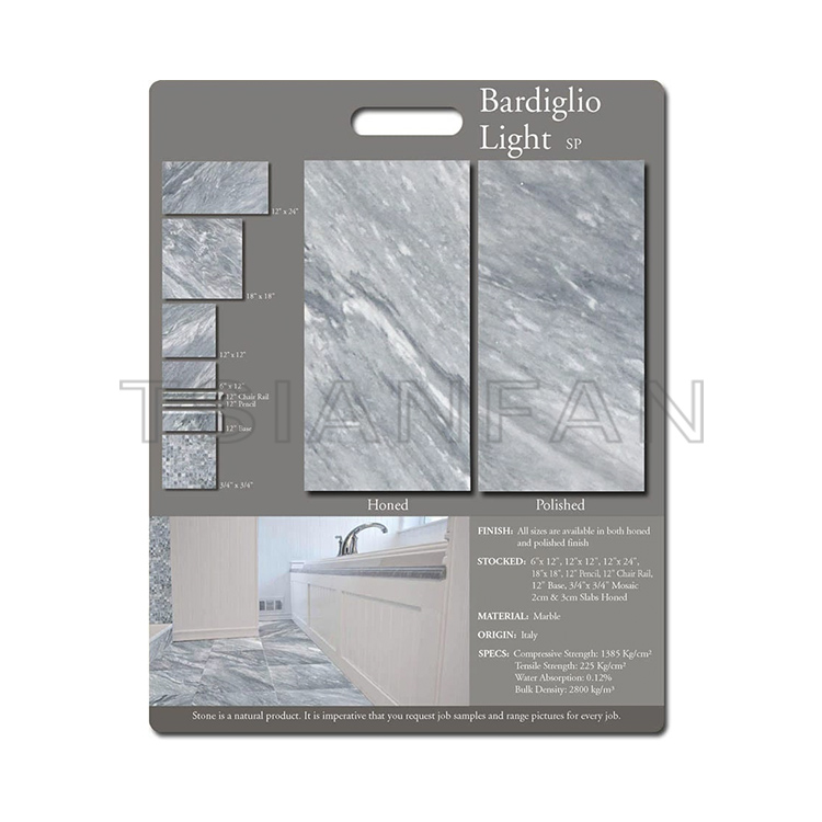 High quality Mdf board marble creamic stone tile sample display board Swatch Card PF005-4