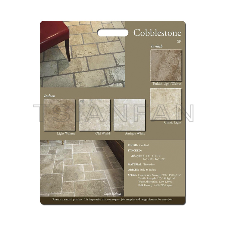 high quality mdf board natural stone marble tile sample display board PF005-25